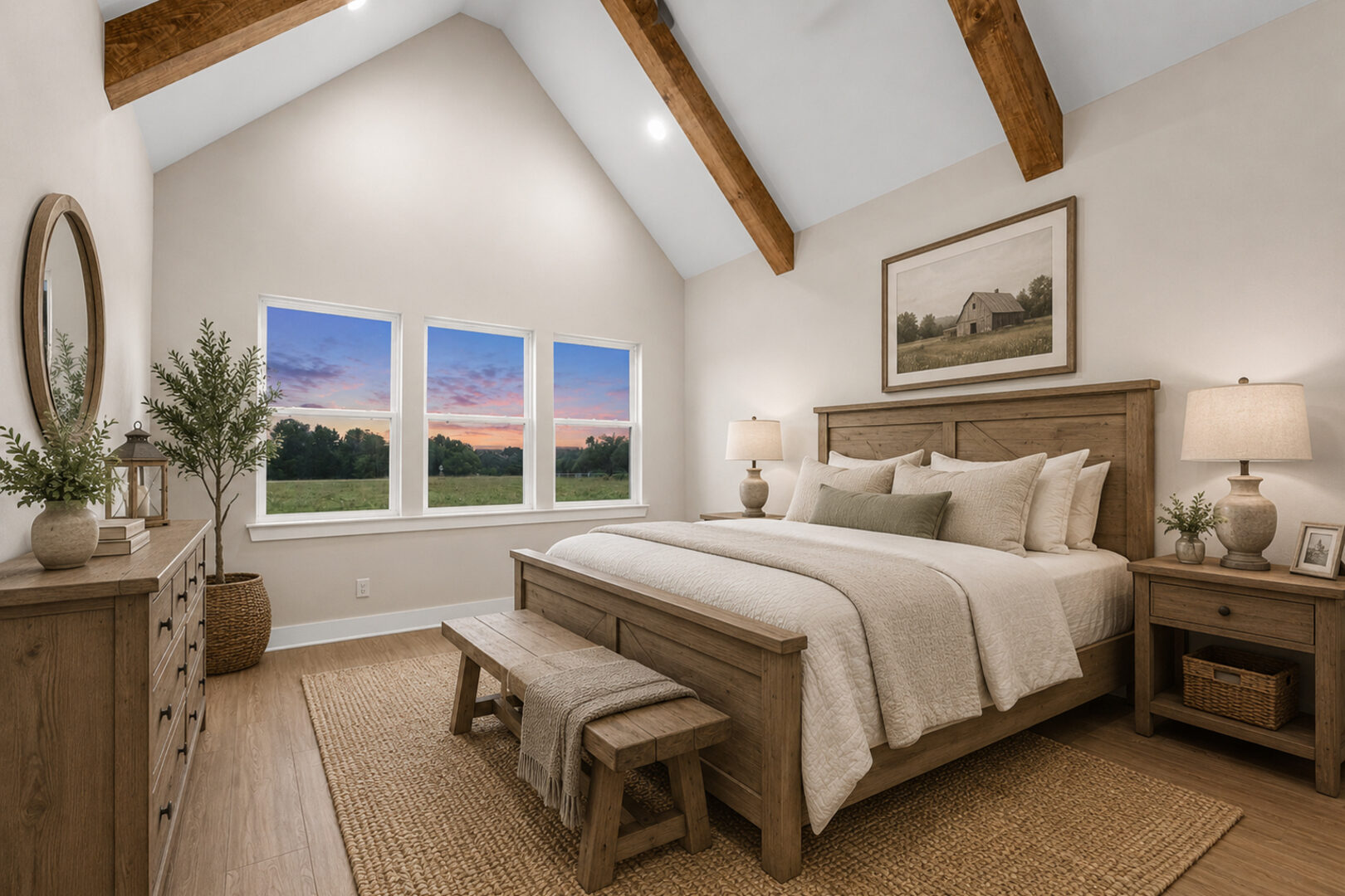 Master bedroom after virtual staging