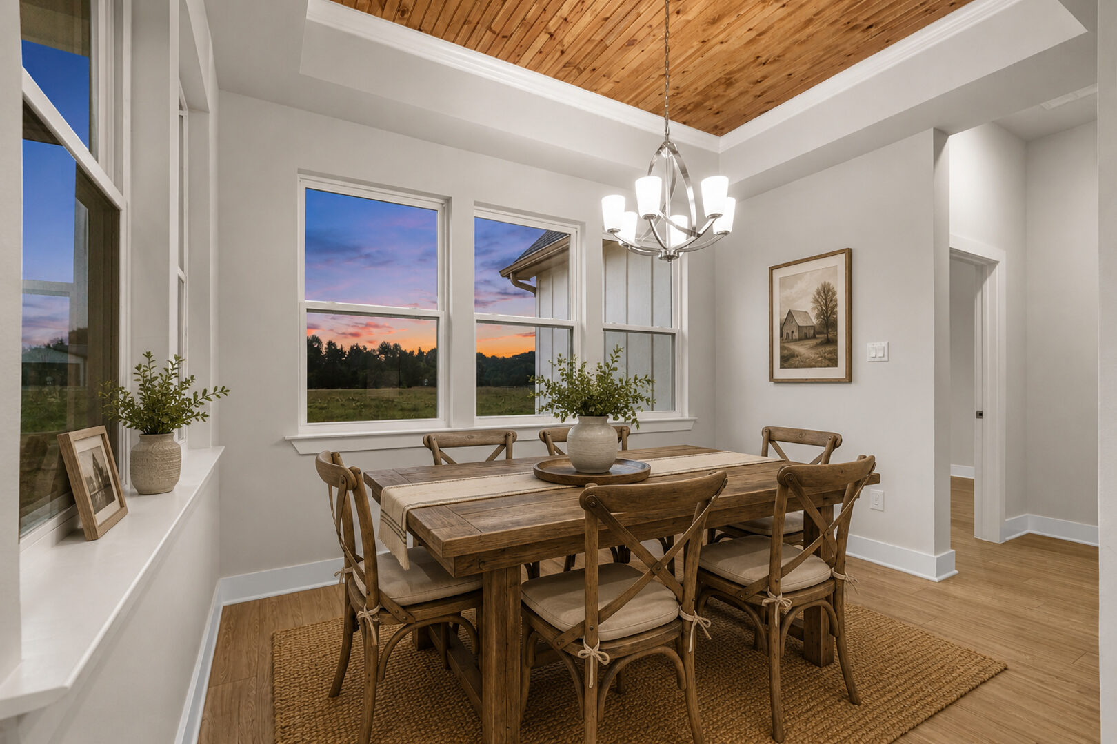 Dining area after virtual staging