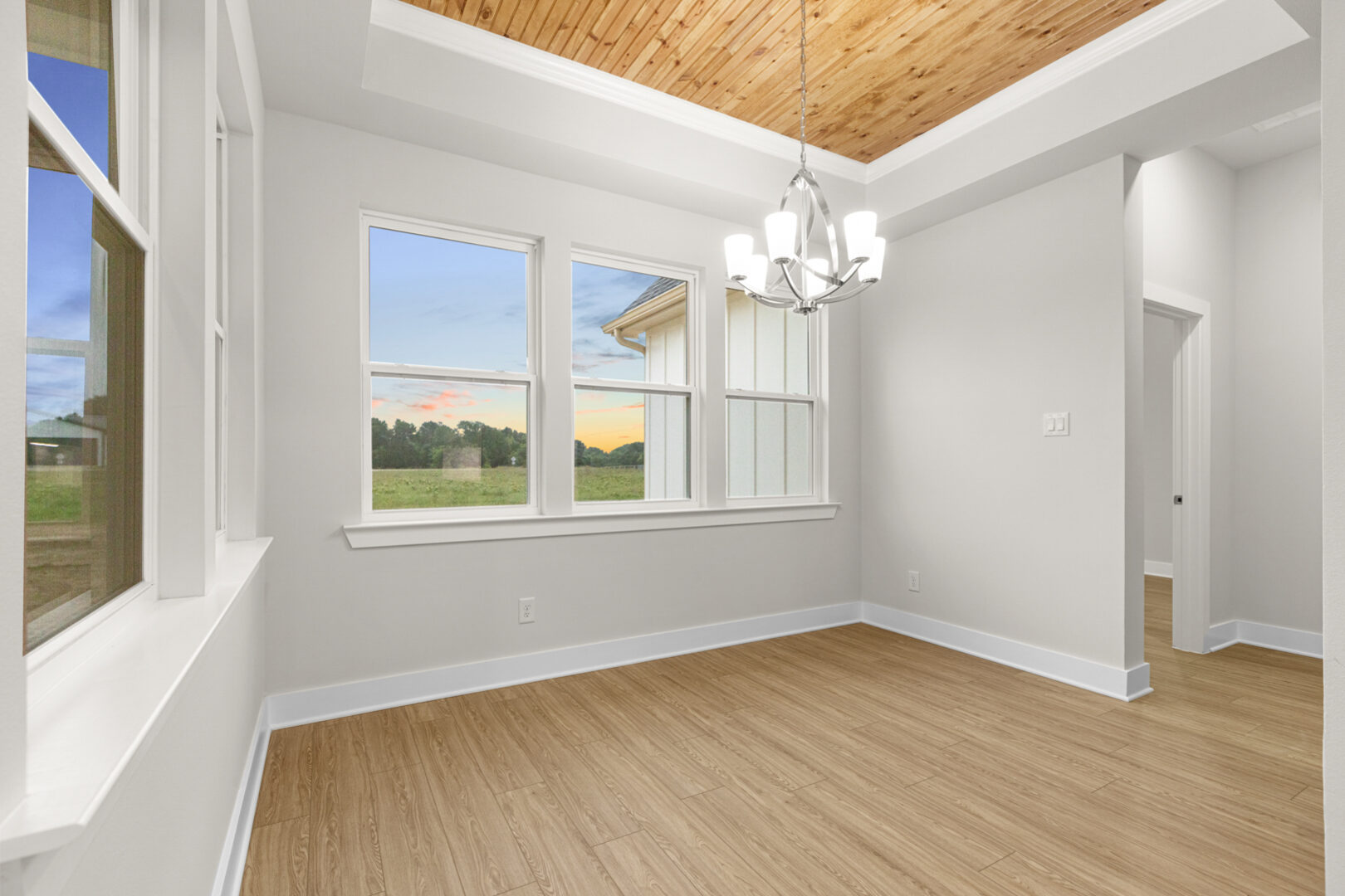 Dining area before virtual staging