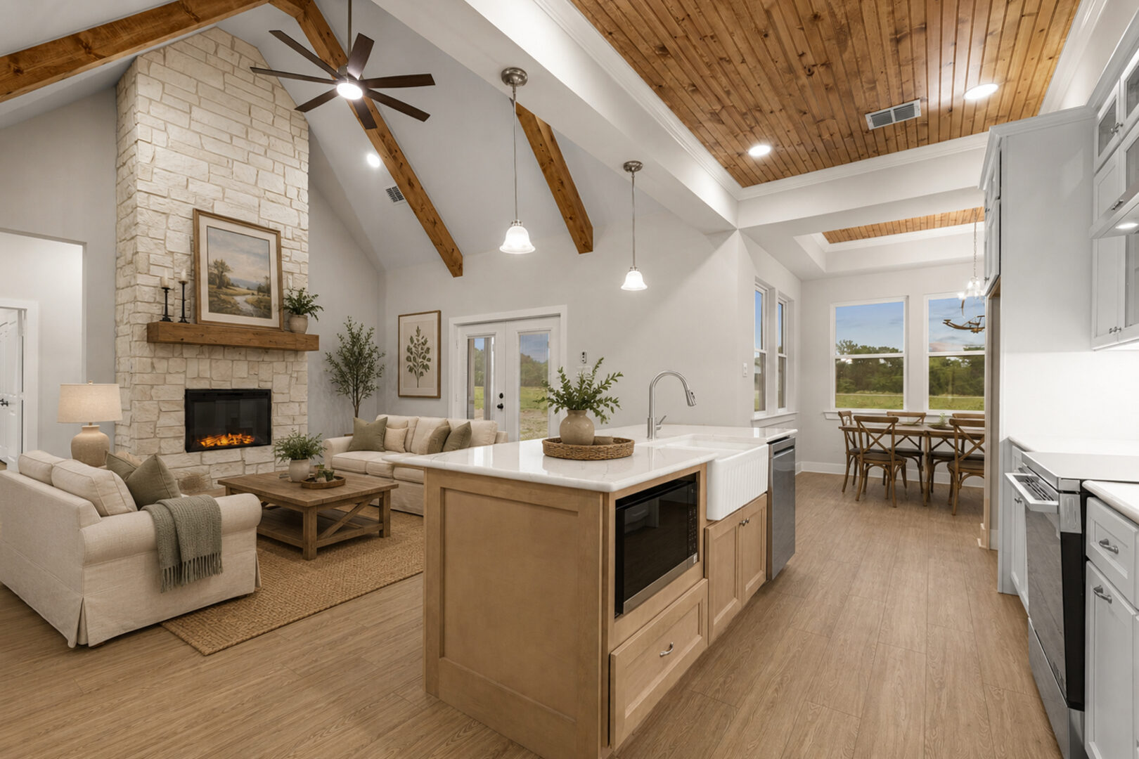 Living room after virtual staging